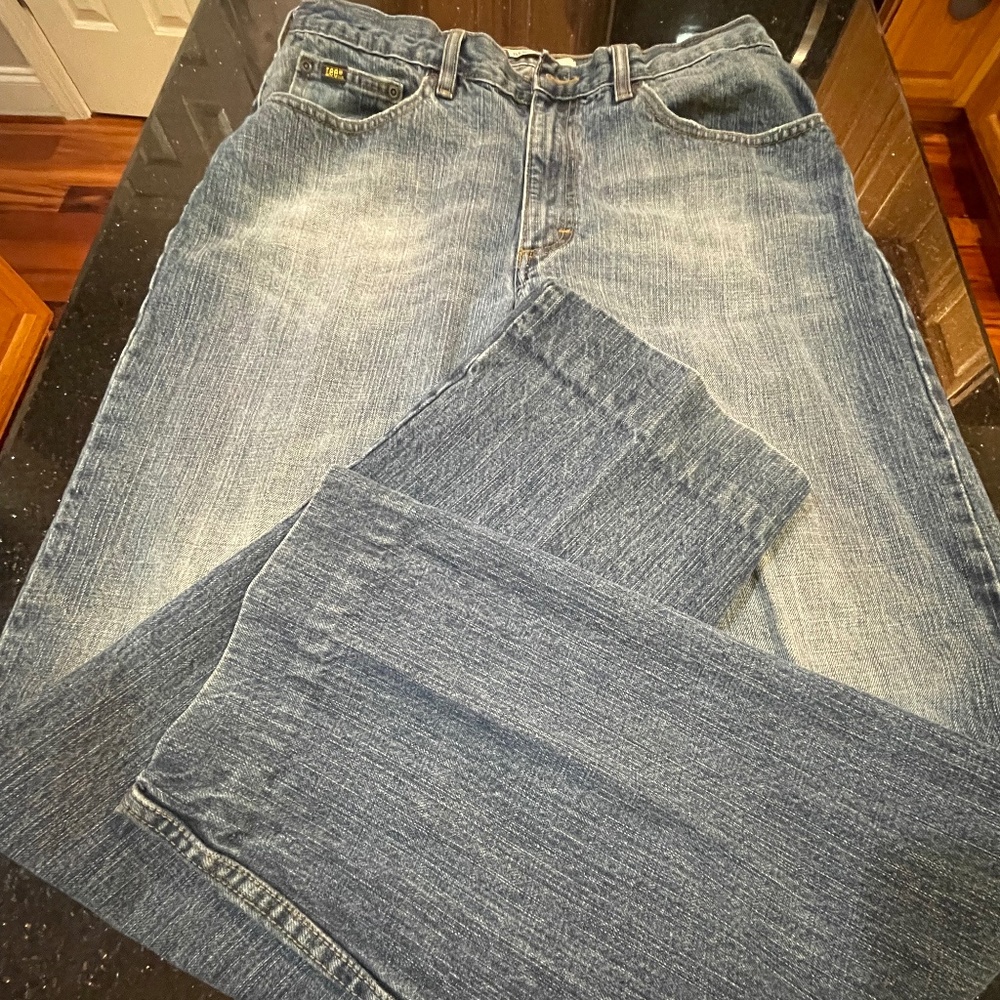 Lee Men's 5 Pocket Regular Straight Leg Denim Jean Size 34 x 34
